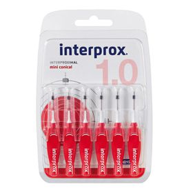 Dentaid N31195 Interprox 4g 6 Adet Kırmızı Miniconical Blister Arayüz Fırçası