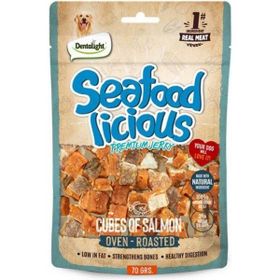 Dentalight Seafood Cube Somon Balıklı 70 gr Köpek Ödül Küpleri