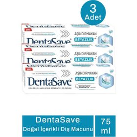 DentaSave Aşındırmayan Beyazlık 3x75 ml Diş Macunu