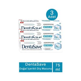 DentaSave Aşındırmayan Beyazlık 3x75 ml Diş Macunu