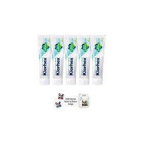 DentaSave Klorhex Yoğun Bakım 5x75 ml Diş Macunu ve Rosie Pamuk