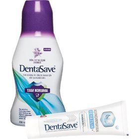 DentaSave Tam Koruma Çalkalama Suyu 300 ml ve Aşındırmayan Beyazlık 75 ml Diş Macunu
