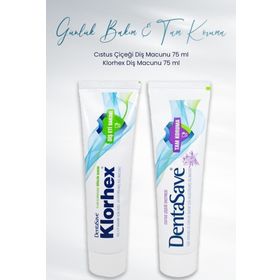 DentaSave Tam Koruma Cıstus Çiçeği 75 ml ve Günlük Bakım 75 ml Diş Macunu