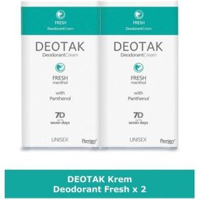 Deotak Fresh Mentol 35 ml 2 Adet Unisex Krem Deodorant