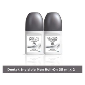 Deotak Invisible For Men 35 ml x 2 Adet Roll-On Deodorant