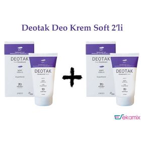 Deotak Soft Hassas Ciltler 35 ml 2'li Krem Deodorant