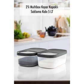 Depa 2x5 lt Multibox Kayar Kapaklı Saklama Kabı