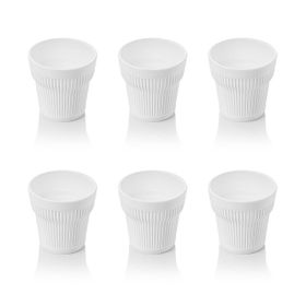 Depa 300 ml 6 Adet Akrilik Beyaz Kahve Yanı Su Bardağı
