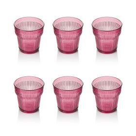 Depa 300 ml 6 Adet Akrilik Mürdüm Kahve Yanı Su Bardağı