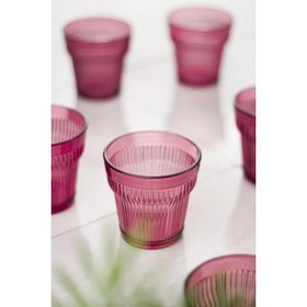 Depa 300 ml 6 Adet Akrilik Mürdüm Kahve Yanı Su Bardağı