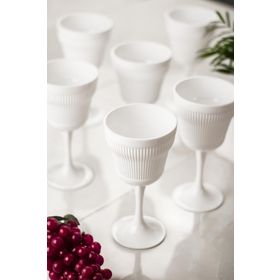 Depa 300 ml Akrilik Beyaz Kahve Yanı Su Bardağı