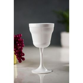 Depa 300 ml Akrilik Beyaz Kahve Yanı Su Bardağı