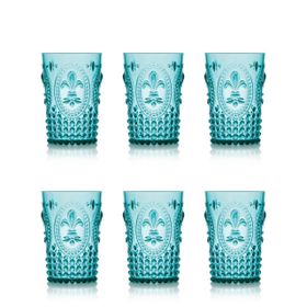 Depa 400 ml 6 Adet Akrilik Aquamarin Kahve Yanı Su Bardağı