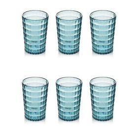Depa 400 ml 6 Adet Akrilik Aquamarin Kahve Yanı Su Bardağı