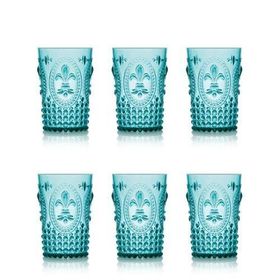 Depa 400 ml 6 Adet Akrilik Aquamarin Kahve Yanı Su Bardağı