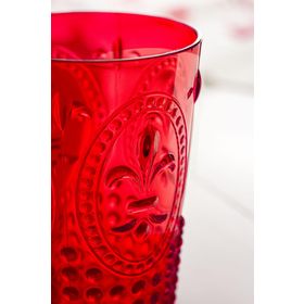 Depa 400 ml 6 Adet Akrilik Kırmızı Kahve Yanı Su Bardağı