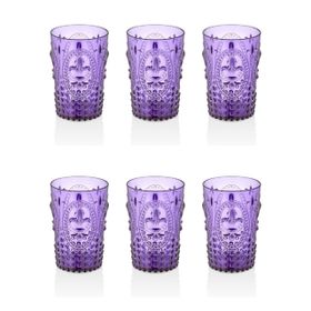Depa 400 ml 6 Adet Akrilik Mor Kahve Yanı Su Bardağı