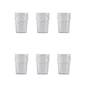 Depa 400 ml 6 Adet Akrilik Şeffaf Kahve Yanı Su Bardağı