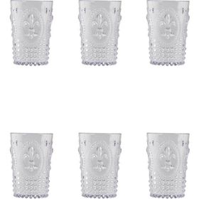 Depa 400 ml 6 Adet Akrilik Şeffaf Kahve Yanı Su Bardağı