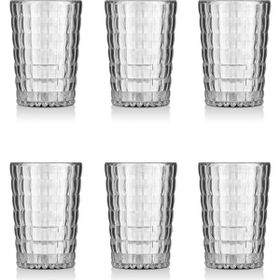 Depa 400 ml 6 Adet Akrilik Şeffaf Kahve Yanı Su Bardağı