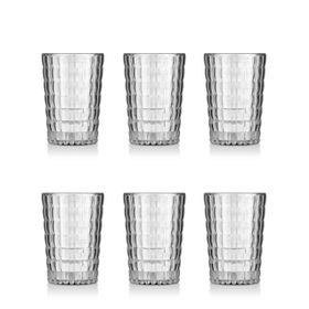 Depa 400 ml 6 Adet Akrilik Şeffaf Kahve Yanı Su Bardağı
