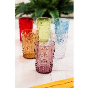Depa 400 ml 6 Adet Renkli Kahve Yanı Su Bardağı