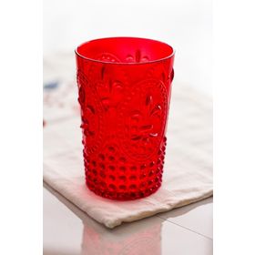 Depa 400 ml Akrilik Kırmızı Kahve Yanı Su Bardağı
