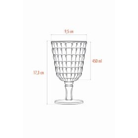 Depa 450 ml 6 Adet Akrilik Füme Kahve Yanı Su Bardağı