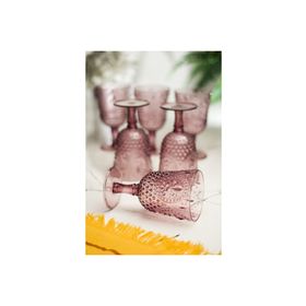Depa 450 ml 6 Adet Akrilik Mürdüm Kahve Yanı Su Bardağı
