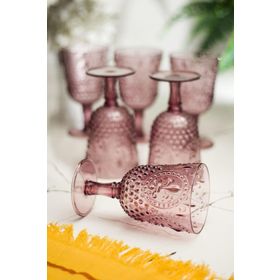 Depa 450 ml 6 Adet Akrilik Mürdüm Kahve Yanı Su Bardağı