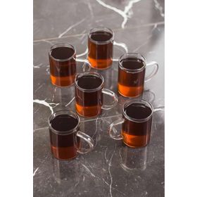 Depa 6x200 ml Borosilikat Cam Kupa Bardak