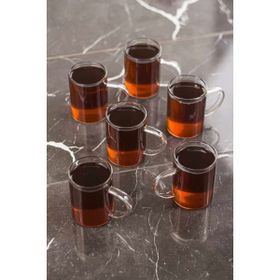 Depa 6x200 ml Borosilikat Cam Kupa Bardak