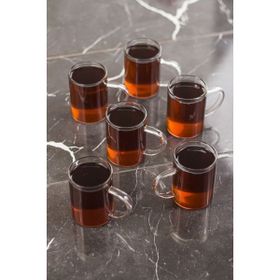 Depa 6x200 ml Borosilikat Cam Kupa Bardak
