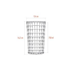 Depa 750 ml 6 Adet Akrilik Aquamarin Uzun Su Bardağı