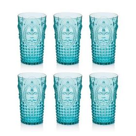 Depa 750 ml 6 Adet Akrilik Aquamarin Uzun Su Bardağı