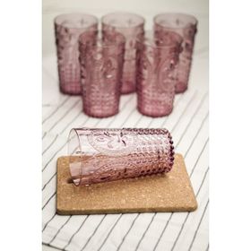 Depa 750 ml 6 Adet Akrilik Mürdüm Uzun Su Bardağı