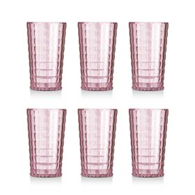 Depa 750 ml 6 Adet Akrilik Mürdüm Uzun Su Bardağı