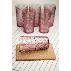 Depa 750 ml 6 Adet Akrilik Mürdüm Uzun Su Bardağı