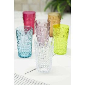 Depa 750 ml 6 Adet Akrilik Renkli Uzun Su Bardağı
