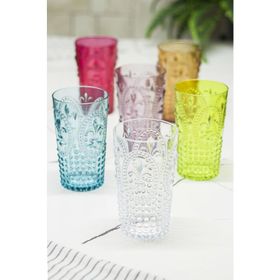 Depa 750 ml 6 Adet Akrilik Renkli Uzun Su Bardağı