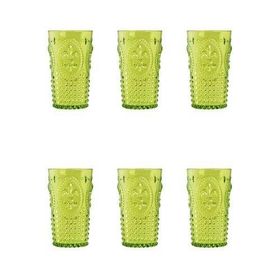 Depa 750 ml 6 Adet Akrilik Yeşil Uzun Su Bardağı