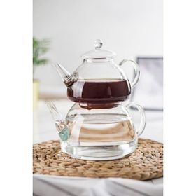 Depa 9 Parça Cam Çaydanlık ve Cam Kupa Seti Cam Bardak Çay Kahve Takımı