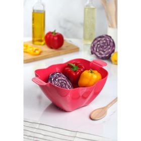 Depa Akrilik Koyu Pembe Makarna Sebze Meyve Süzgeçi