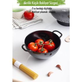 Depa Akrilik Siyah Mini Pirinç Süzgeçi Bakliyat Süzgeçi