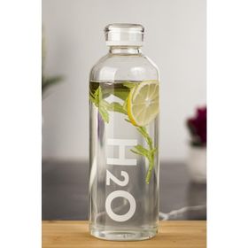 Depa H2O Borosilikat Cam Matara Vakum Kapaklı Beyaz 1000 ml Su Şişesi Suluk