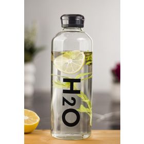 Depa H2O Borosilikat Cam Matara Vakum Kapaklı Gri 1000 ml Su Şişesi Suluk
