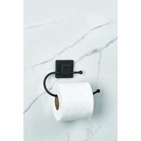 Depa Yapışkanlı Kare Başlıklı Siyah Tuvalet Kağıtlığı