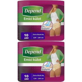 Depend 2 Paket 10'lu XL Emici Külot Kadın Hasta Bezi