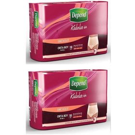 Depend 2x18'li Eko Paket Orta Kadın Emici Külot