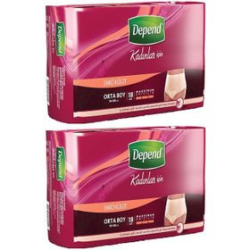 Depend 2x18'li Eko Paket Orta Kadın Emici Külot